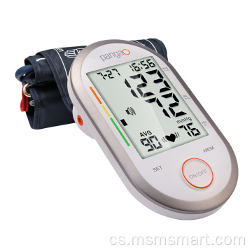 Klinický digitální monitor krevního tlaku na horní části paže